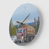 Lieferung von Red Lumber Truck Hardware Store Art Große Wanduhr (Winkel)