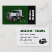 Lieferung von Semi Truck Visitenkarte (Vorne/Hinten)
