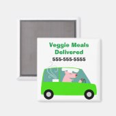 Lieferung von vegetarischem Catering Magnet (Vorderseite/Rückseite)