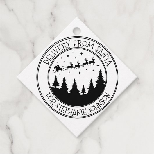 Lieferung von Weihnachtsgeschenk Geschenkanhänger (Vorderseite)