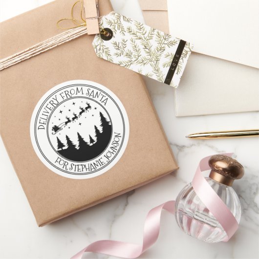 Lieferung von Weihnachtsgeschenk Runder Aufkleber (Schenken)