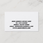 Lieferungs-FirmenVisitenkarte Visitenkarte (Rückseite)