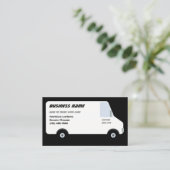 LieferVan Black Business Card Visitenkarte (Stehend Vorderseite)