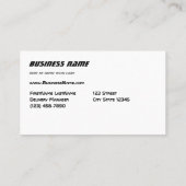 LieferVan Black Business Card Visitenkarte (Rückseite)