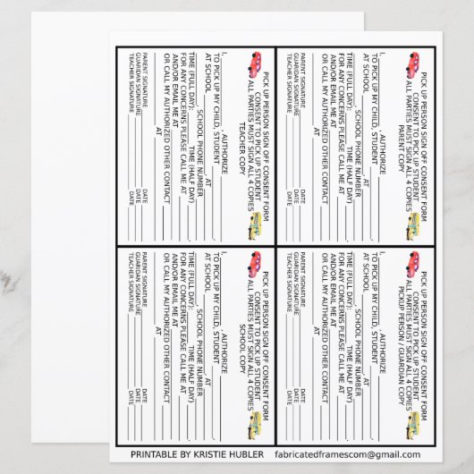 Lieferwagen der Kindergartenschule Einverständnisf (Vorne/Hinten)