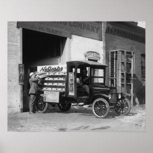 Lieferwagen für Brause, 1924. Vintage-Foto Poster