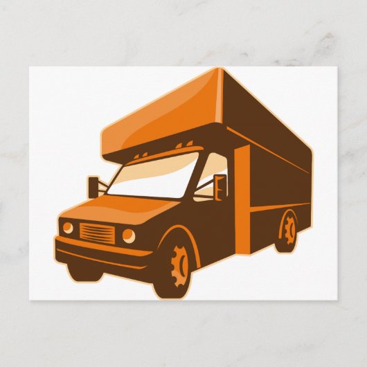 Lieferwagen für Lastkraftwagen Postkarte (Vorderseite)