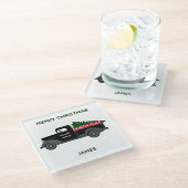 Lieferwagen für Nordpol Glasuntersetzer (Schrägansicht)