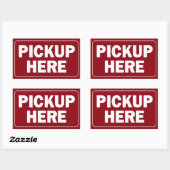 Lieferwagen Hier Zeichen für Restaurant oder Gesch Rechteckiger Aufkleber (Blatt)