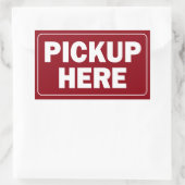 Lieferwagen Hier Zeichen für Restaurant oder Gesch Rechteckiger Aufkleber (Tasche)