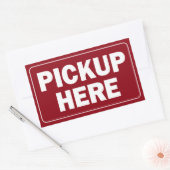 Lieferwagen Hier Zeichen für Restaurant oder Gesch Rechteckiger Aufkleber (Umschlag)