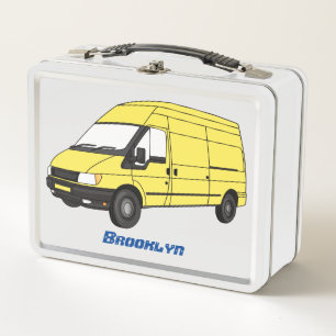Lieferwagen-Illustration Metall Brotdose