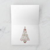 Lieferwagen-LKW-Baum mit Weihnachtsbaum Feiertagskarte (Innenseite)