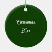 Lieferwagen LKW mit Schneepflug und Weihnachtskran Keramik Ornament (Hinten)