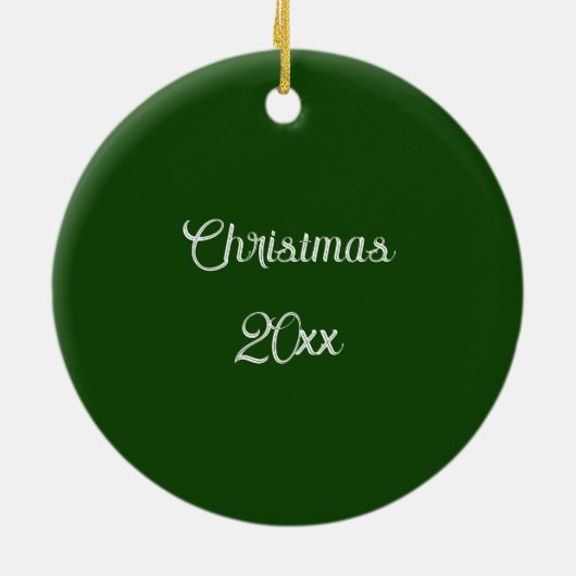 Lieferwagen LKW mit Schneepflug und Weihnachtskran Keramik Ornament (Hinten)