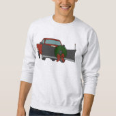 Lieferwagen LKW mit Schneepflug und Weihnachtskran Sweatshirt (Vorderseite)