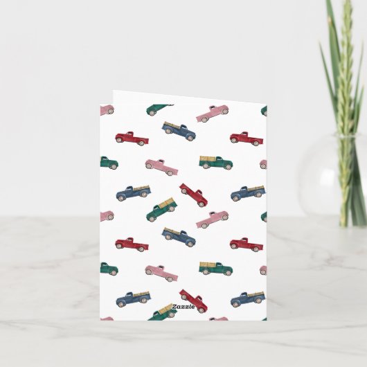 Lieferwagen LKW Niedliche Kraftfahrzeuge Karte (Rückseite)