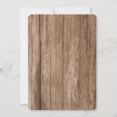 Lieferwagen LKW und Blume Rustikale Hochzeit Einladung (Rückseite)