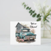 Lieferwagen LKW Wir haben die Postkarte verschoben (Stehend Vorderseite)