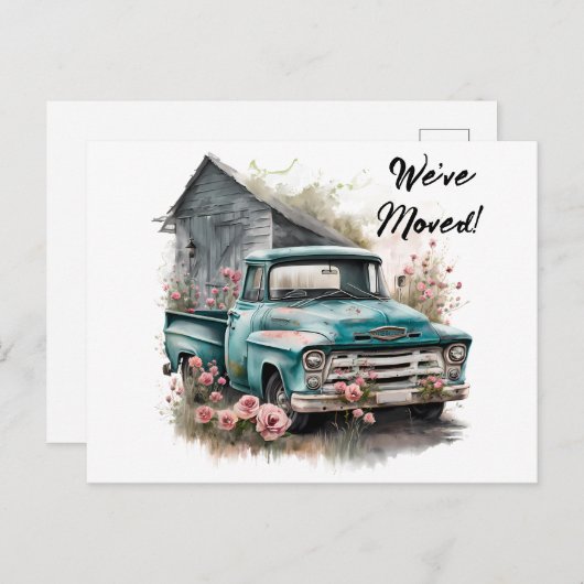 Lieferwagen LKW Wir haben die Postkarte verschoben (Vorne/Hinten)