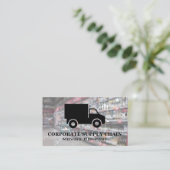 Lieferwagen | Logistiknetz Visitenkarte (Stehend Vorderseite)