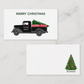 Lieferwagen Nordpol Weihnachtsgeschenk-Tag Begleitkarte (Vorne/Hinten)