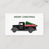 Lieferwagen Nordpol Weihnachtsgeschenk-Tag Begleitkarte (Vorderseite)