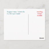 Lieferwagen-Truck-Postkarte Nr. 1 - anpassen Postkarte (Rückseite)