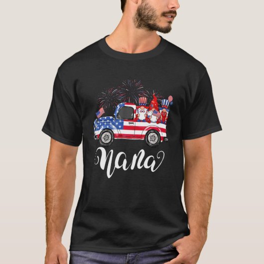 Lieferwagen Truck Uncle Sam Gnomes American Flag U T-Shirt (Vorderseite)