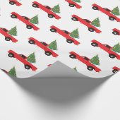 Lieferwagen Truck Weihnachtsbaum Geschenkpapier (Ecke)