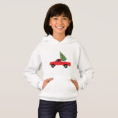 Lieferwagen Truck Weihnachtsbaum Hoodie (Vorne ganz)