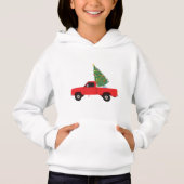 Lieferwagen Truck Weihnachtsbaum Hoodie (Vorderseite)