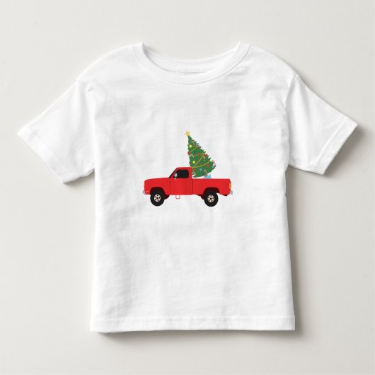 Lieferwagen Truck Weihnachtsbaum Kleinkind T-shirt (Vorderseite)