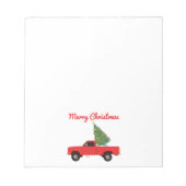 Lieferwagen Truck Weihnachtsbaum Notizblock (Vorderseite)