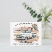 Lieferwagen Truck Wir haben neue Postkarte verscho (Stehend Vorderseite)