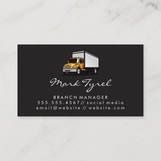 Lieferwagen und Dienstleistungen Visitenkarte (Rückseite)