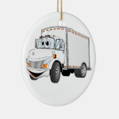 Lieferwagen Weißer Cartoon Keramik Ornament (Rechts)