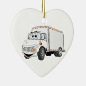 Lieferwagen Weißer Cartoon Keramikornament (Rechts)