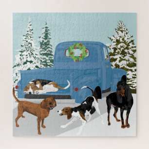 Lieferwagen Winter Coonhounds Puzzle