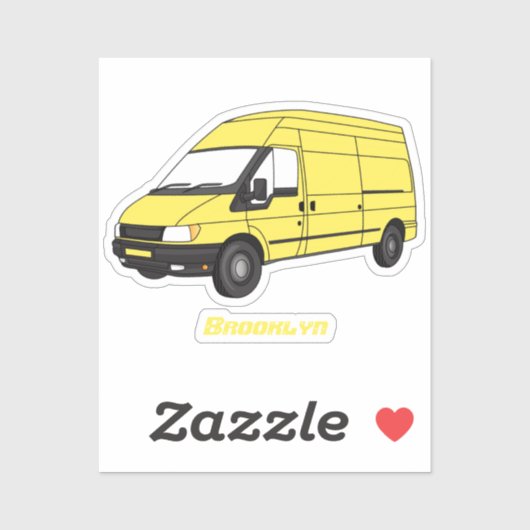 Lieferwagenillustrierung Aufkleber (Blatt)