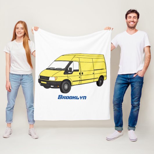 Lieferwagenillustrierung Fleecedecke (Beispiel)