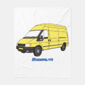 Lieferwagenillustrierung Fleecedecke (Vorderseite)