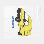 Lieferwagenillustrierung Fleecedecke (Vorderseite (Horizontal))