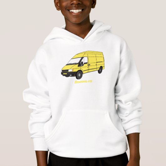 Lieferwagenillustrierung Hoodie (Vorderseite)