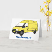 Lieferwagenillustrierung Karte (Gelbe Blume)