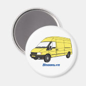 Lieferwagenillustrierung Magnet (Vorderseite/Rückseite)