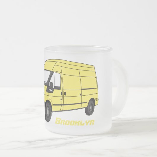 Lieferwagenillustrierung Mattglastasse (VorderseiteRechts)