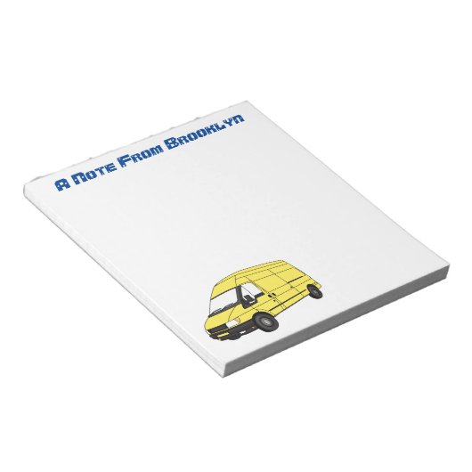 Lieferwagenillustrierung Notizblock (angewinkelt)