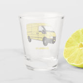 Lieferwagenillustrierung Schnapsglas (Rückseite)