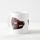Lieferwagenrot Toyota Hilux - 2 x-Bild Kaffeetasse (Vorderseite Links)